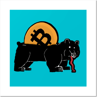 bitcoin bear Posters and Art